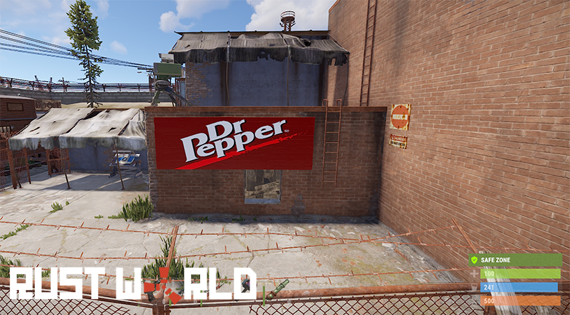 In-game sign advertising example